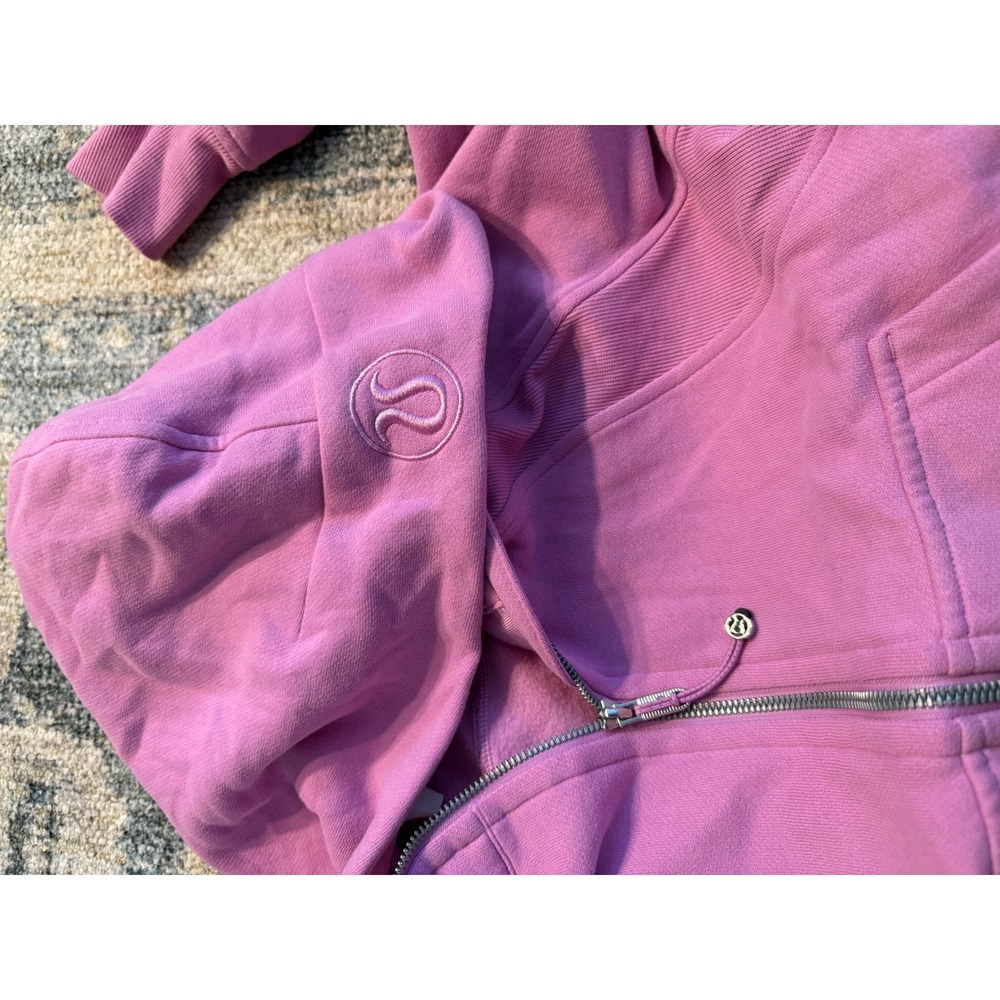Lululemon Scuba Oversized Full-Zip‎ Hoodie Pink XS/S Excellent Condition - Picture 4 of 5